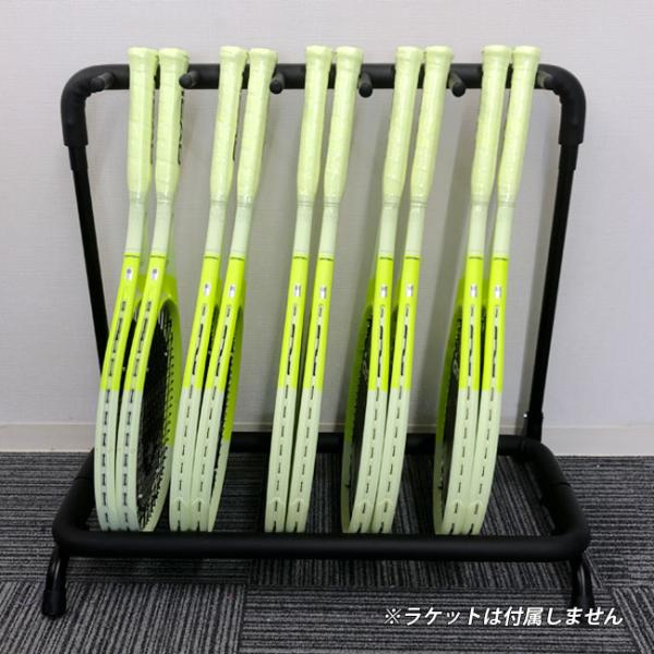 ラケットを10本立て掛け可能 ラケットスタンド 10本収納可能 保護パッド 滑り止め機能付き 折りた...
