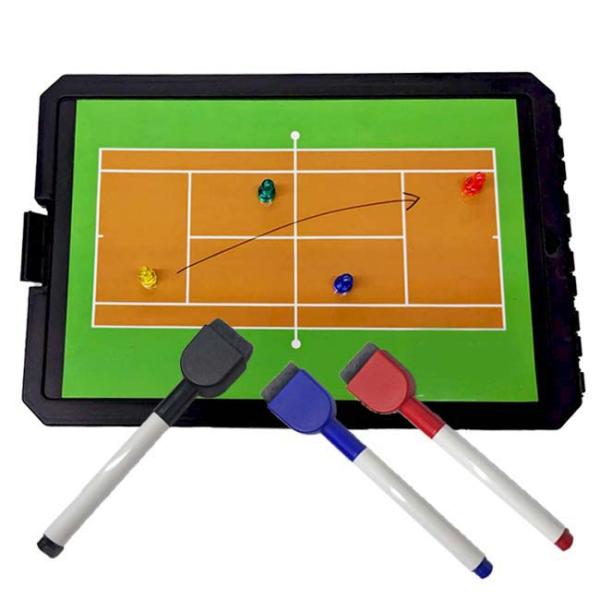 バインダー、書類入れ付き  テニス用 戦略ボード 作戦ボード マグネットシート マグネット＆ホワイト...