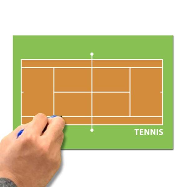 「テニス用 戦略ボード、伝言版に」 作戦ボード マグネット A4 テニスコート ホワイトボード メッ...