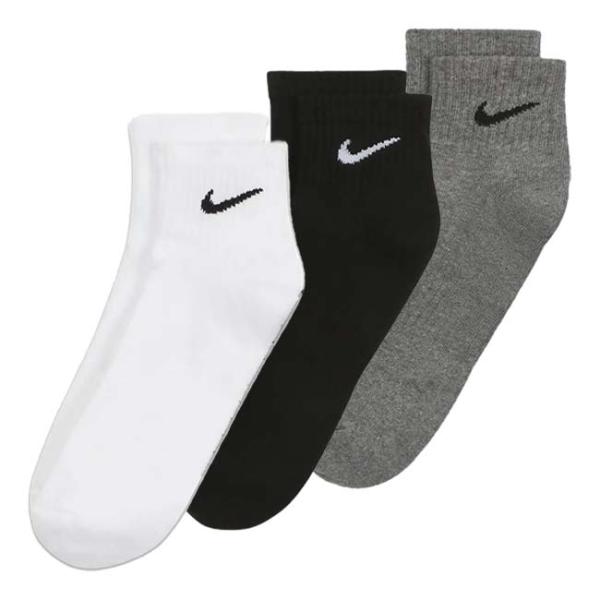 色違い3足組 ナイキ(NIKE) ユニセックス エブリデイ クッション クウォーター アンクル丈 ソ...