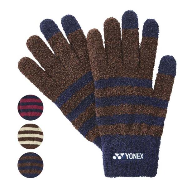 ヨネックス(YONEX) 2025 FW ユニセックス タッチパネルグローブ ボーダー柄 スマホ対応...