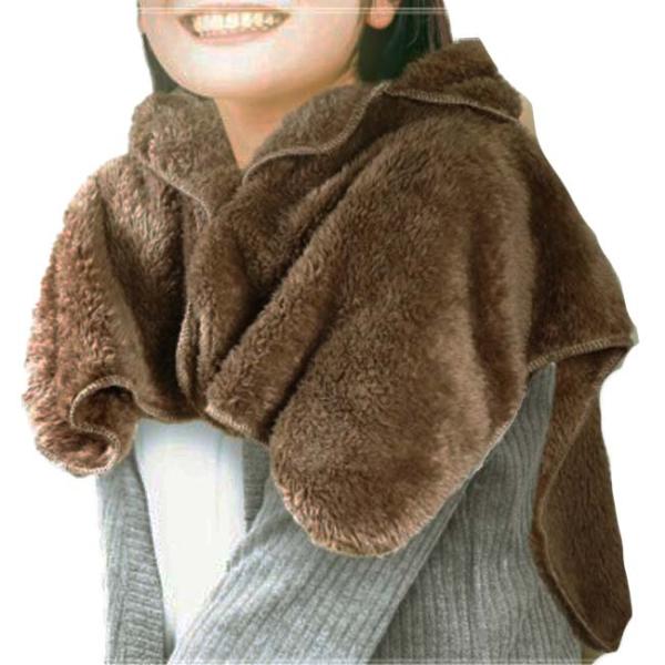 在庫処分特価】首・肩の冷えをばっちりケア  HAC(ハック) ボタン着脱式 袖なし フリースポンチョ...