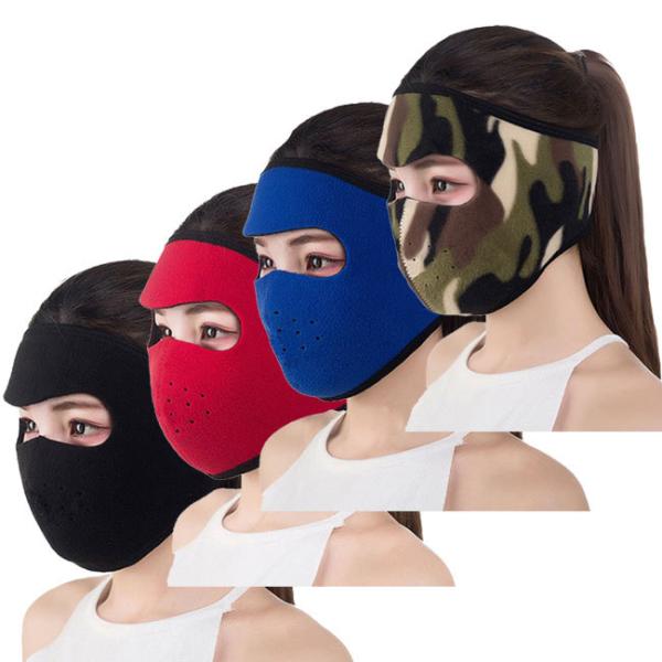 在庫処分特価 フリースフェイスカバー ユニセックス 目出し フェイスマスク 防寒 防塵 スキー スノ...