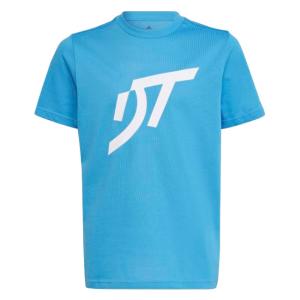 「ドミニク・ティーム」アディダス(adidas) 2022 FW ジュニア(ボーイズ) ティーム ロゴ グラフィック Tシャツ HT3623-パルスブルー｜amuse37