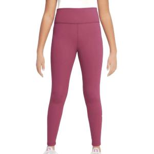 ナイキ(NIKE) 2025 FA ジュニア(ガールズ) YTH ワン Dri-FIT レギンス ハイウエストタイツ FZ5605-634 スイートビート×ホワイト(25y9mトレーニング)