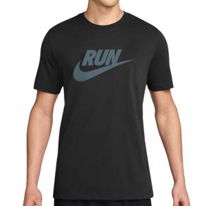 日本サイズ ナイキ(NIKE) 2026 SU メンズ Dri-FIT ランニング ロゴ入り 半袖Tシャツ IH4239-014 BK×ミネラルスレート(26y5mトレーニング)｜アミュゼスポーツ