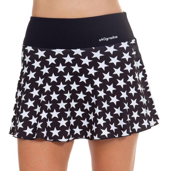 海外サイズ A40GRADOS レディース スター柄プリント スカート 1954MFFULL-ブラッ...