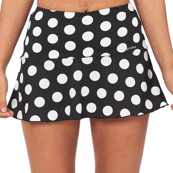 海外サイズ A40GRADOS レディース ホワイトドット 水玉模様 ルナ スカート MFL-ブラッ...