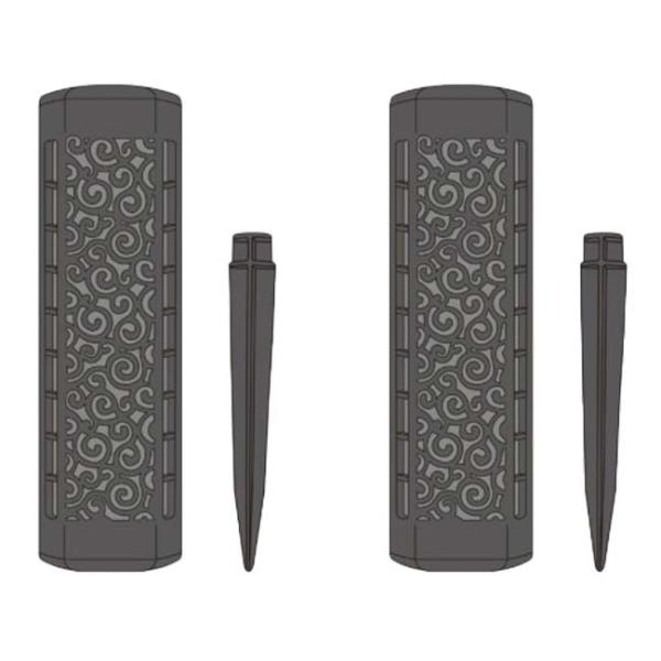 幻想的な光と影 ハック(HAC) ソーラーガーデンライトスリム 2本セット 埋め込み型 ソーラー充電...