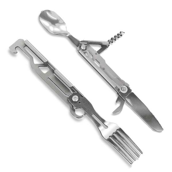 スプーン、フォーク、缶切り、ナイフ、コルク抜きが一つに  Montagna(モンターナ) 5WAY ...