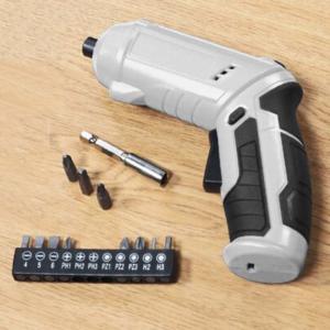 家具の組み立てや日曜大工に ハック(HAC) 2WAY マルチドライバー USB 充電式 コードレス HAC3907-ホワイト(24y3m)【LI電含】
