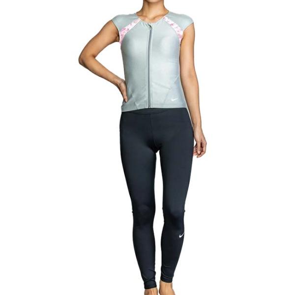 在庫処分特価 日本サイズ ナイキ(NIKE) レディース ジップ付き半袖レギンスセパレーツ ロングス...