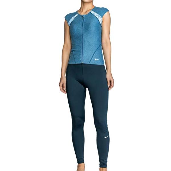 在庫処分特価 日本サイズ ナイキ(NIKE) レディース ジップ付き半袖レギンスセパレーツ ロングス...