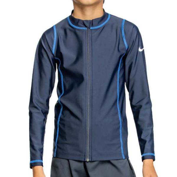 在庫処分特価 ナイキ(NIKE) ジュニア(ボーイズ) フルジップ ロングスリーブ UV ラッシュガ...