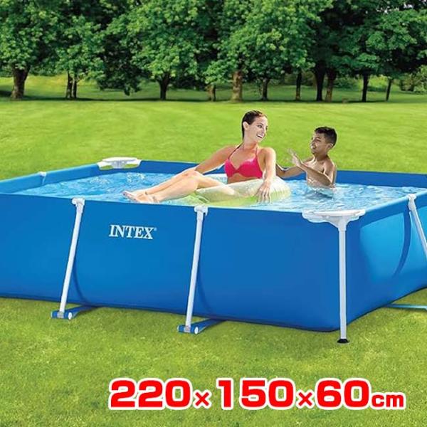 INTEX(インテックス) レクタングラ フレーム プール 長方形大型プール 220×150×60c...