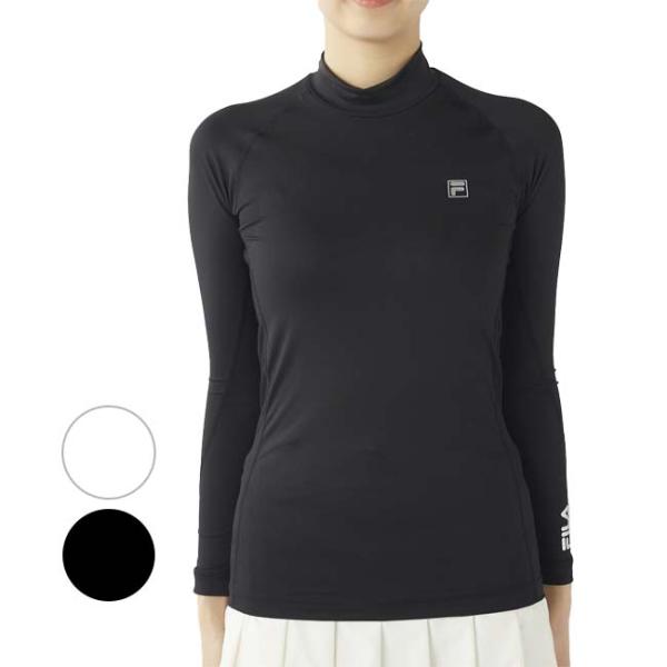 日本サイズ FILA(フィラ) レディース ハイネック 長袖 コンプレッションシャツ 吸汗速乾 UV...