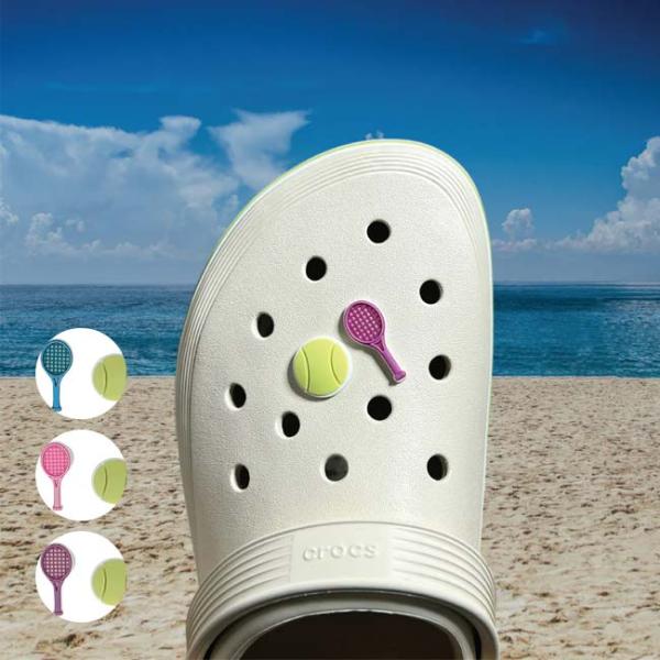 シューズのデコレーションに RACQUET INC(ラケットインク) テニスボール＆ラケット シュー...