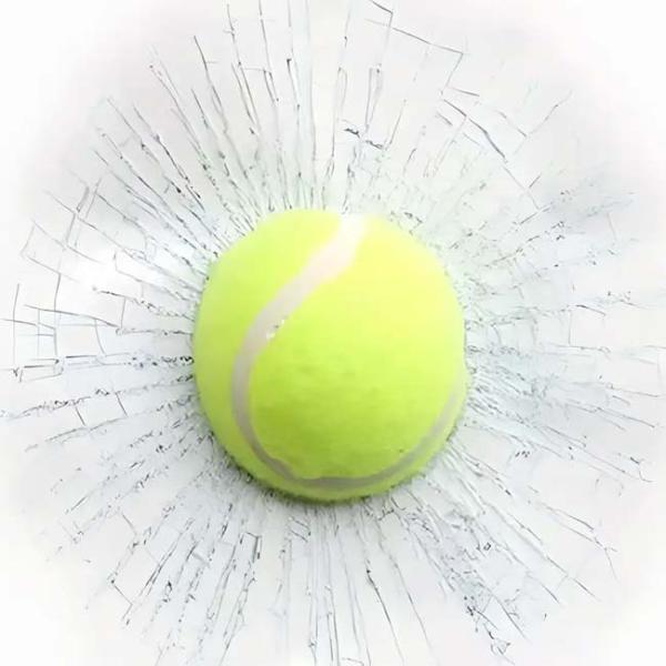 仲間をおどろかせよう   いたずらステッカー 立体 3Dステッカー ガラスに食い込むテニスボール T...