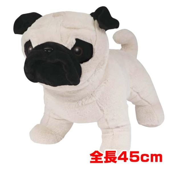 ハック(HAC) ずっといつでもいっしょ！ パグくん 全長45cm パグ犬 ぬいぐるみ 幼児玩具 H...
