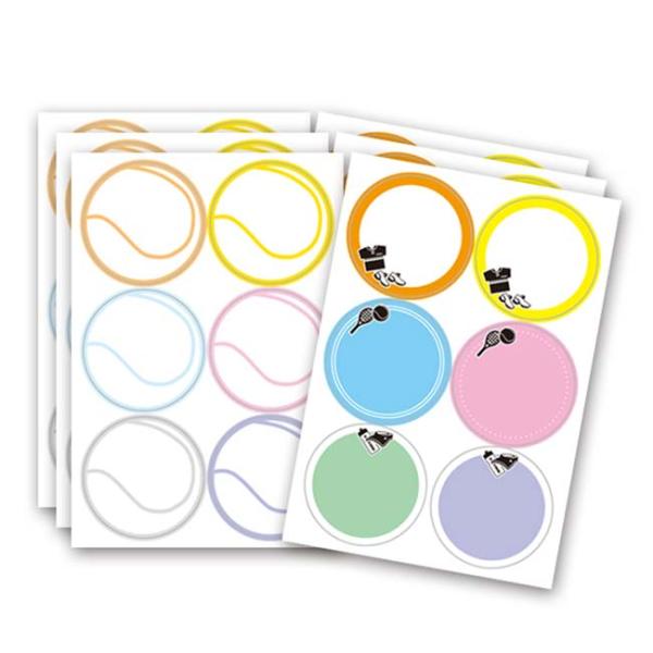 色紙やメッセージボードに  色紙シール 寄せ書きシール 12柄×3組 テニス柄 メッセージシール テ...