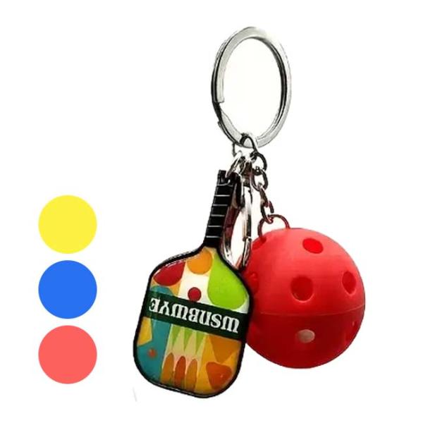 Wsnbwye ピックルボール キーホルダー パドル＆ラケット キーリング TE939973(25y...