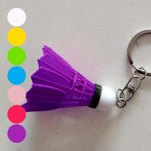 部活やサークルの仲間とおそろいでつけよう   バドミントン チャームキーホルダー キーリング ミニシ...