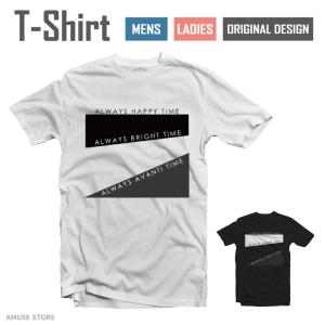 Tシャツ メンズ レディース 半袖 ALLWAYS BRIGHT TIME HAPPY モノトーンブラック ホワイト グレー ロゴT フォトT 大きいサイズ 小さいサイズ おしゃれ