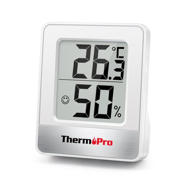 ThermoProサーモプロ 湿度計 温度計 温湿度計 湿度計室内 大画面 コンパクト 顔マーク 壁...