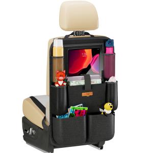 SURDOCA シートバックポケット 車 収納ポケット キックガード 後部座席収納バッグ ベビー用品 子供用品 車内収納袋 11インチtablet収