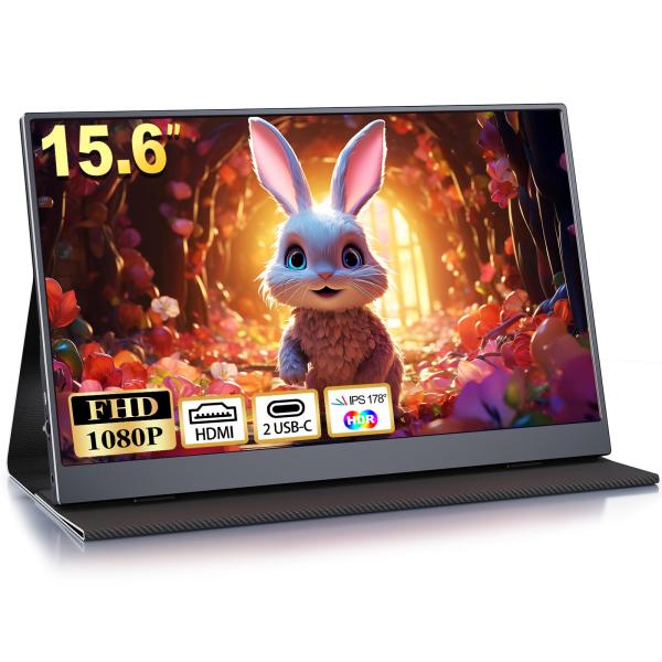 モバイルモニター 15.6インチ ディスプレイ 1920x1080FHD ゲーミングモニター スイッ...