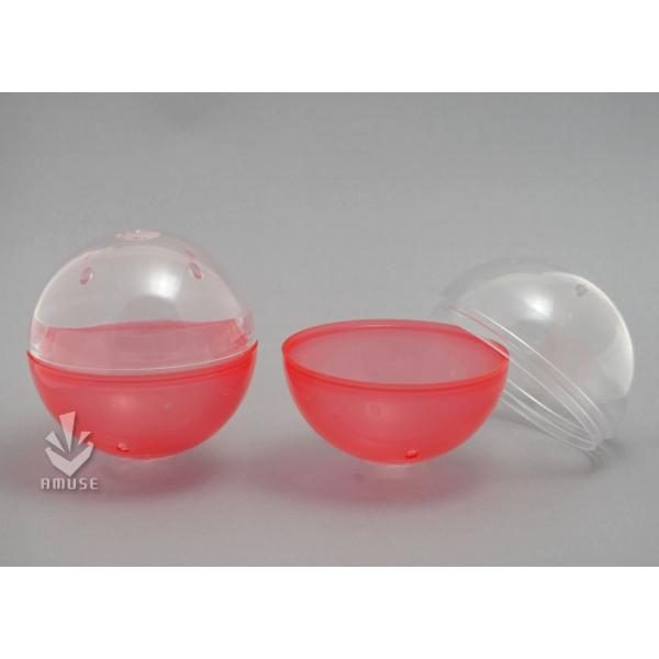 空カプセル 75mm 赤＋透明 約500個入り /ガチャガチャ 業務用 景品カプセル