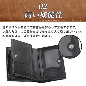 財布 メンズ 二つ折り 小銭入れ コインケース...の詳細画像5
