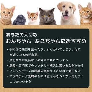 エリザベスカラー 犬 猫 ソフト 布 透明 介...の詳細画像2