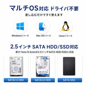 2.5インチ HDDケース 透明 USB3.0...の詳細画像3