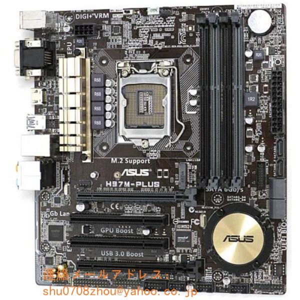 ASUS H97M-PLUS マザーボード Intel H97 LGA 1150 Micro ATX...