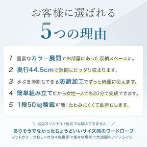 ハンガーラック スリム おしゃれ 幅60 棚付...の詳細画像2
