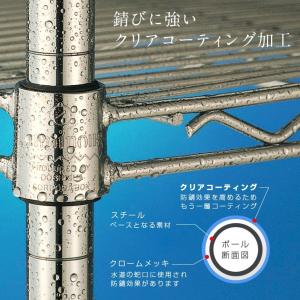 ラック パーツ 基本ポール 柱 長さ120 ポ...の詳細画像2