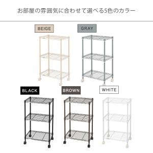 スチールラック スリム 幅45 幅30 ワゴン...の詳細画像1