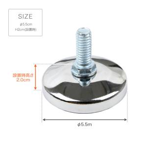 スチールラック 円形アジャスター 1個 ルミナ...の詳細画像2