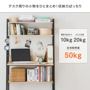 パソコンデスク デスク 幅85 奥行50 棚付...の詳細画像4