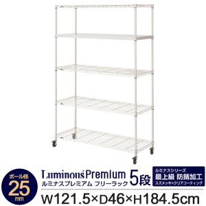 Luminous ラック スチールラック 幅75 奥行45 5段 ルミナス プレミアム