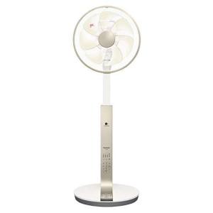 パナソニック リビング扇風機 DCモーター ナノイー&温度センサー搭載 切/入タイマー付 立体首振り シルキーゴールド F-CU339-N