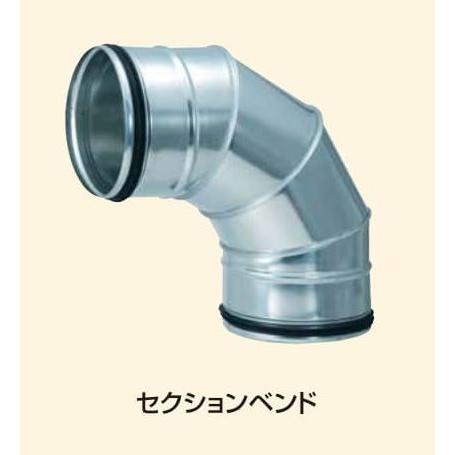 セクションベンド　2.0R　45°　F-Ringスパイラルダクト　175Φ