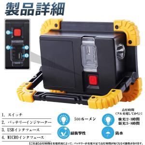 作業灯 投光器 2台セット ワークライト LE...の詳細画像5