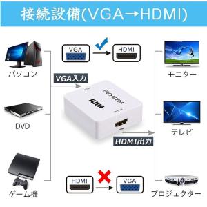 VGA to HDMI 変換アダプタ 変換コン...の詳細画像2