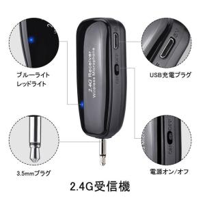ワイヤレスマイク 2.4G 無線マイク 2台セ...の詳細画像4