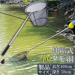 タモ網 2本セット 玉網 ランディングネット伸縮式 すくい網 丸形
