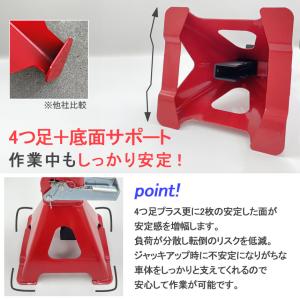 ジャッキスタンド 4台セット 最低位285mm...の詳細画像2