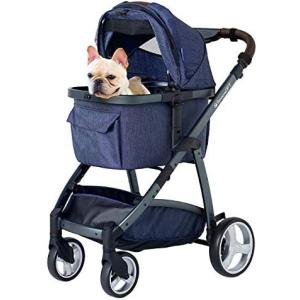 新品 正規品 4輪カート デニム ファーストクラス ペットカート Oft Space 多頭飼い 犬 デニム コンパクト 折り畳み 2本付き 飛び出し防止リード 犬用品 Labexco Com