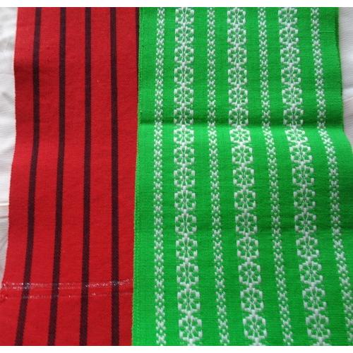 半幅帯 ウール連続模様 幅14.5cm レッド グリーン 着崩れしにくい 着付け練習用